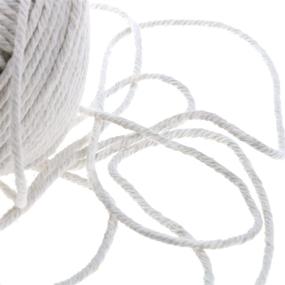 img 3 attached to Cotton Macrame 328Ft White Natural