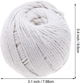 img 2 attached to Cotton Macrame 328Ft White Natural