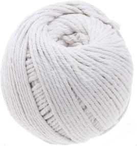 img 4 attached to Cotton Macrame 328Ft White Natural