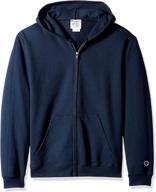 🔥 champion double dry fleece full zip hooded sweatshirt for boys logo