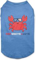 zack & zoey upf 40 red, white, and cute tank dog shirt: fashionable and protective apparel for your canine companion логотип