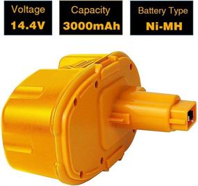 img 3 attached to 🔋 High-Capacity 14.4V Dewalt Battery Set: 2-Pack 3.0Ah Ni-Mh Replacement for DW9094, XRP DC9091