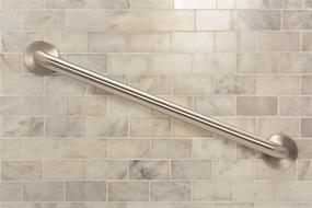 img 2 attached to 🛀 Moen R8718P Home Care Bathroom Safety Grab Bar - 18-Inch, Peened Finish, Concealed Screws: Enhancing Accessibility and Security