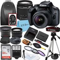 canon eos 4000d / rebel t100 dslr camera with ef-s 18-55mm lens 64gb sandisk memory card logo