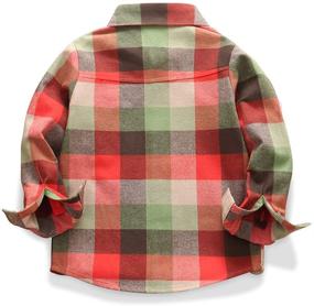 img 3 attached to 👚 Stylish and Cozy: Phorecys Flannel Sleeve Buffalo Checkered Girls' Clothing