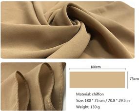 img 2 attached to QYMY Chiffon Scarves Muslim Chiffon Women's Accessories for Scarves & Wraps