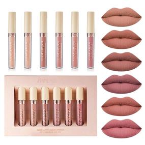 img 4 attached to 💄 BONNIESTORE 6Pcs Matte Liquid Lipstick Set - Nude Colors, Long-Lasting & Waterproof Lip Gloss for Women Makeup (Set B)