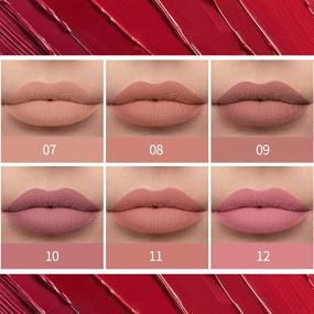 img 2 attached to 💄 BONNIESTORE 6Pcs Matte Liquid Lipstick Set - Nude Colors, Long-Lasting & Waterproof Lip Gloss for Women Makeup (Set B)