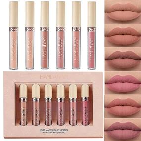 img 3 attached to 💄 BONNIESTORE 6Pcs Matte Liquid Lipstick Set - Nude Colors, Long-Lasting & Waterproof Lip Gloss for Women Makeup (Set B)