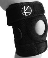 🩺 optimal adjustable knee brace support for kids - youth knee support for arthritis, acl, mcl, lcl, sports exercise, meniscus tear, dance. neoprene stabilizer wrap with open patella for children, boys, girls (black) логотип