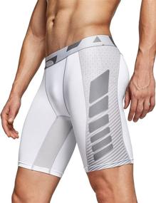 img 4 attached to 🩳 TSLA Men's Athletic Compression Shorts - 3 Pack | Sports Performance Active Cool Dry Running Tights