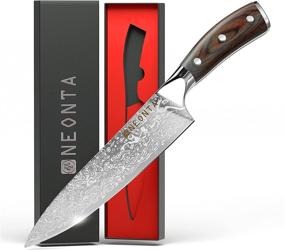 img 4 attached to 🔪 Oneonta 8 Inch Chef's Knife - Professional German High Carbon Stainless Steel EN1.4116, Super Sharp Kitchen Knife with G10 Handle and Gift Box