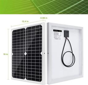 img 3 attached to 🌞 Topsolar 20W 12V Monocrystalline Solar Panel Kit with 10A Solar Charge Controller + Extension Cable and Battery Clips O-Ring Terminal for RV, Marine, Boat, and Off-Grid System