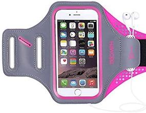 img 1 attached to 📱 Triomph Armband for iPhone 8, 7, 6, 6S, SE, 5, 5C, 5S iPod Galaxy S6, S6 Edge S5 - Screen Protecter, Key Cards Money Holder - Running, Workouts, Jogging, Hiking, Biking, Walking