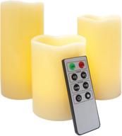 🕯️ enhance ambience with 3 mooncandles: flameless led candles with remote control логотип