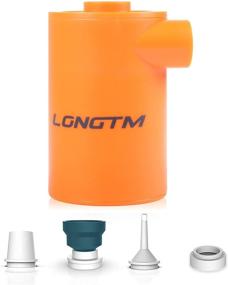 img 3 attached to 🔋 LONGTM Battery Air Pump: Portable USB Rechargeable Inflator for Quick Inflate - Ideal for Pool Floats, Air Mattress, Swimming Ring (Orange)