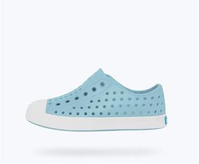 img 2 attached to 👶 Native Kids Jefferson Water Proof Shoes, Sky Blue/Shell White: Perfect for Your Toddler's Water Adventures!