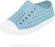 👶 native kids jefferson water proof shoes, sky blue/shell white: perfect for your toddler's water adventures! logo