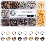 🔧 meikeer 1/4 inch grommet kit: 400 sets grommets eyelets with 3-piece installation tool kit (4 colors) - premium quality for your diy projects logo