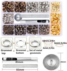 img 3 attached to 🔧 Meikeer 1/4 inch Grommet Kit: 400 Sets Grommets Eyelets with 3-Piece Installation Tool Kit (4 Colors) - Premium Quality for Your DIY Projects