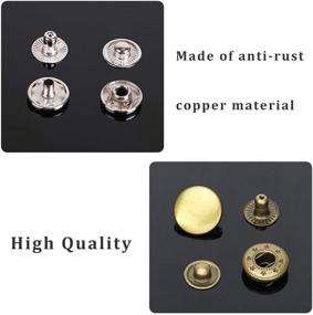 img 1 attached to 🔒 Premium Leather Snap Fasteners Kit: Stainless Steel Buttons for Marine Boat Canvas – Complete Set with Punching Tool Kit (2 Components, 40 Pcs Each)