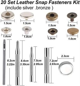 img 3 attached to 🔒 Premium Leather Snap Fasteners Kit: Stainless Steel Buttons for Marine Boat Canvas – Complete Set with Punching Tool Kit (2 Components, 40 Pcs Each)