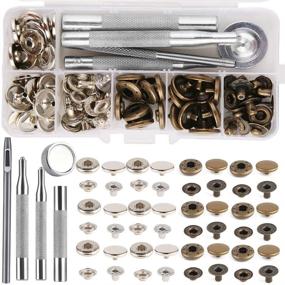 img 4 attached to 🔒 Premium Leather Snap Fasteners Kit: Stainless Steel Buttons for Marine Boat Canvas – Complete Set with Punching Tool Kit (2 Components, 40 Pcs Each)