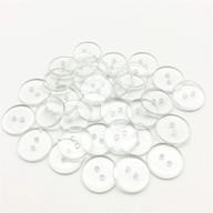 🔘 100-pack of 15mm clear transparent resin round sewing shirt button embellishments by colibyou logo