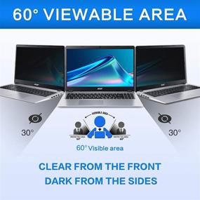 img 2 attached to 🔒 Enhanced Privacy and Protection: 14 Inch Laptop Privacy Screen Protector for HP, Dell, Asus, Acer, Sony, Samsung, Lenovo, Toshiba - 16:9 Aspect Ratio