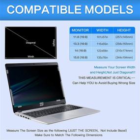 img 3 attached to 🔒 Enhanced Privacy and Protection: 14 Inch Laptop Privacy Screen Protector for HP, Dell, Asus, Acer, Sony, Samsung, Lenovo, Toshiba - 16:9 Aspect Ratio