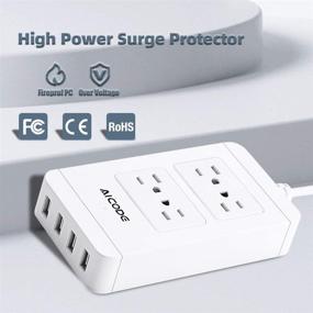 img 1 attached to AICODE Surge Protector Power Strip with USB - 4 Outlets, 4 USB Ports, 6ft Cord