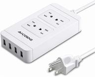 aicode surge protector power strip with usb - 4 outlets, 4 usb ports, 6ft cord logo