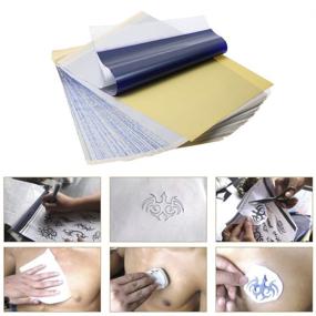 img 1 attached to ️ Yuelong Tattoo Transfer Paper - 25 Sheets Thermal Stencil Paper 8 1/2" x 11" Tattoo Tracing Paper for Transfer Kit and Supplies - DIY Tattoo Transfer Paper with 4 Layers (25PCS)