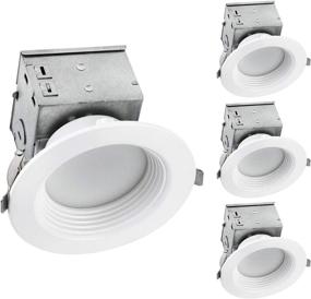 img 4 attached to 💡 OSTWIN (4 Pack) 4 Inch Canless LED Recessed Light: Dimmable Downlight Fixture for Wet Locations, 10W (75W Eqv), 800 Lm, 4000K Bright White, IC Rated, ETL Listed