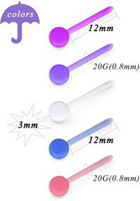 img 2 attached to 💎 Sensitive Silicone Retainers for Girls' Jewelry - Goerhsjie Earrings