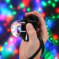 🎉 partystar portable led party light: battery-powered hand-held multi-color rgb rotating disco ball for indoor/outdoor fun, house parties, dancing, birthdays, concerts, dj, holidays логотип