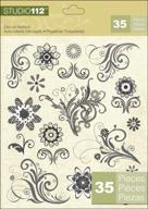 🎨 k&company studio 112 die-cut stickers: elegant swirl designs for crafting logo