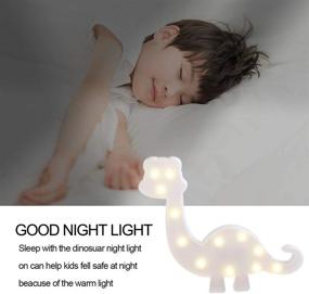 img 2 attached to Dinosaur Decorations for Kids: Battery Operated Marquee Dinosaur Wall Decoration and Table Lamp – Perfect Gift for Dinosaur Lovers