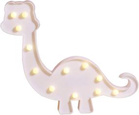 img 4 attached to Dinosaur Decorations for Kids: Battery Operated Marquee Dinosaur Wall Decoration and Table Lamp – Perfect Gift for Dinosaur Lovers