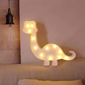 img 3 attached to Dinosaur Decorations for Kids: Battery Operated Marquee Dinosaur Wall Decoration and Table Lamp – Perfect Gift for Dinosaur Lovers