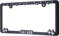 🚘 stay wild spiffy license plate frame - vibrant raised lettering, heavy duty polyurethane - for us/can vehicles - strong securing clips - original design - made in the usa logo