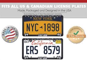 img 2 attached to 🚘 Stay Wild Spiffy License Plate Frame - Vibrant Raised Lettering, Heavy Duty Polyurethane - for US/CAN Vehicles - Strong Securing Clips - Original Design - Made in The USA