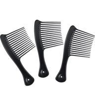 🐢 effortlessly style your hair with 3 packs rake comb bone tortoise smooth hair pick comb logo