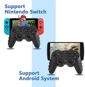 img 3 attached to 🎮 DOYO Wireless Controller for Nintendo Switch - 2.4GHZ Gamepad Joystick Remote for PS3 & PC - Supports Gyro Axis and Dual Vibration - Black