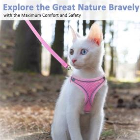 img 3 attached to 🐱 Escape-Proof Reflective Mesh Cat Vest - Comfortable, Lightweight Leash and Harness for Outdoor Walks