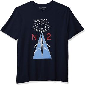 img 3 attached to Nautica Sleeve Cotton Nautical Graphic Men's Clothing for T-Shirts & Tanks