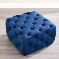 💙 stylish modway amour tufted performance velvet ottoman in elegant navy shade логотип