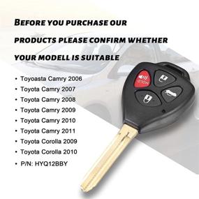 img 3 attached to 🔑 VOFONO Keyless Entry Remote Control Replacement Key Fob Toyota Camry 2006-2011/ Corolla 2009-2010 (Pack of 2)