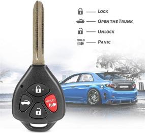 img 1 attached to 🔑 VOFONO Keyless Entry Remote Control Replacement Key Fob Toyota Camry 2006-2011/ Corolla 2009-2010 (Pack of 2)