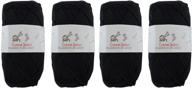 cotton select fine sport weight yarn - 100% cotton - 4 skeins - col 001 - witching hour black logo